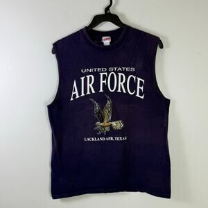 Vintage 1991 United State Air Force Academy Tank Top L USA